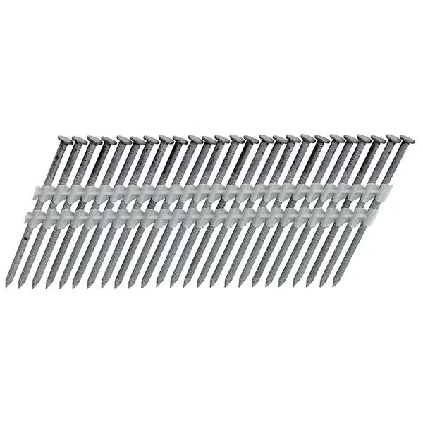 Collated Ring Shank Nail, 3 in L, Galvanized, Round Head, 21 Degrees, Freeman, Mfr#: FR.120-3GRS